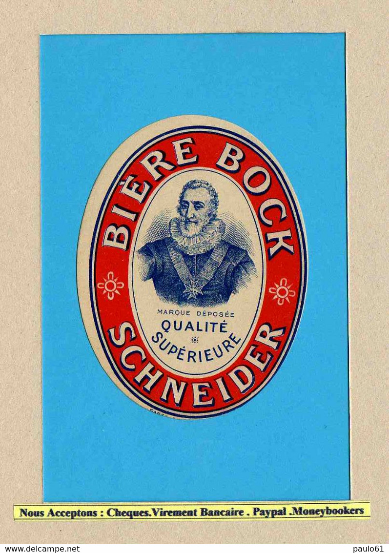 Etiquette De Biere  :  Medaillon  Biere BOCK  SCHNEIDER - Beer