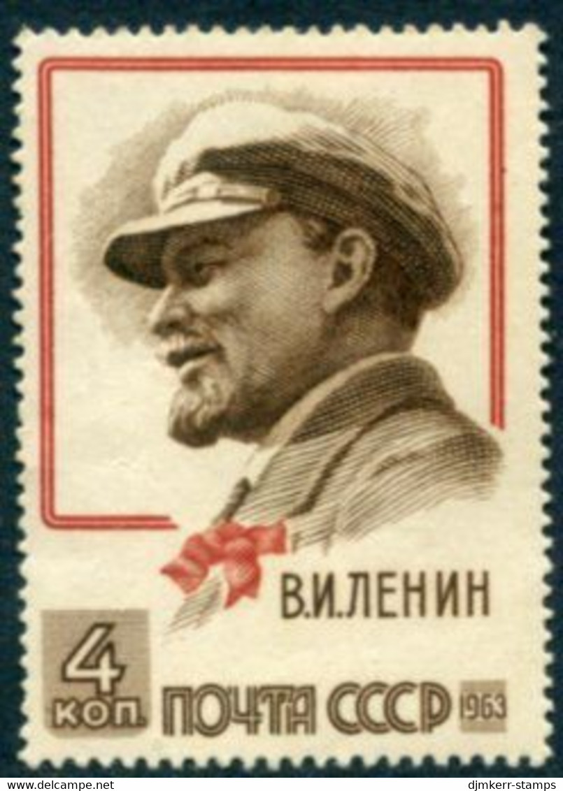 SOVIET UNION 1963 Lenin Birth Anniversary Yellowish Paper  MNH / **.  Michel 2738y - Nuovi