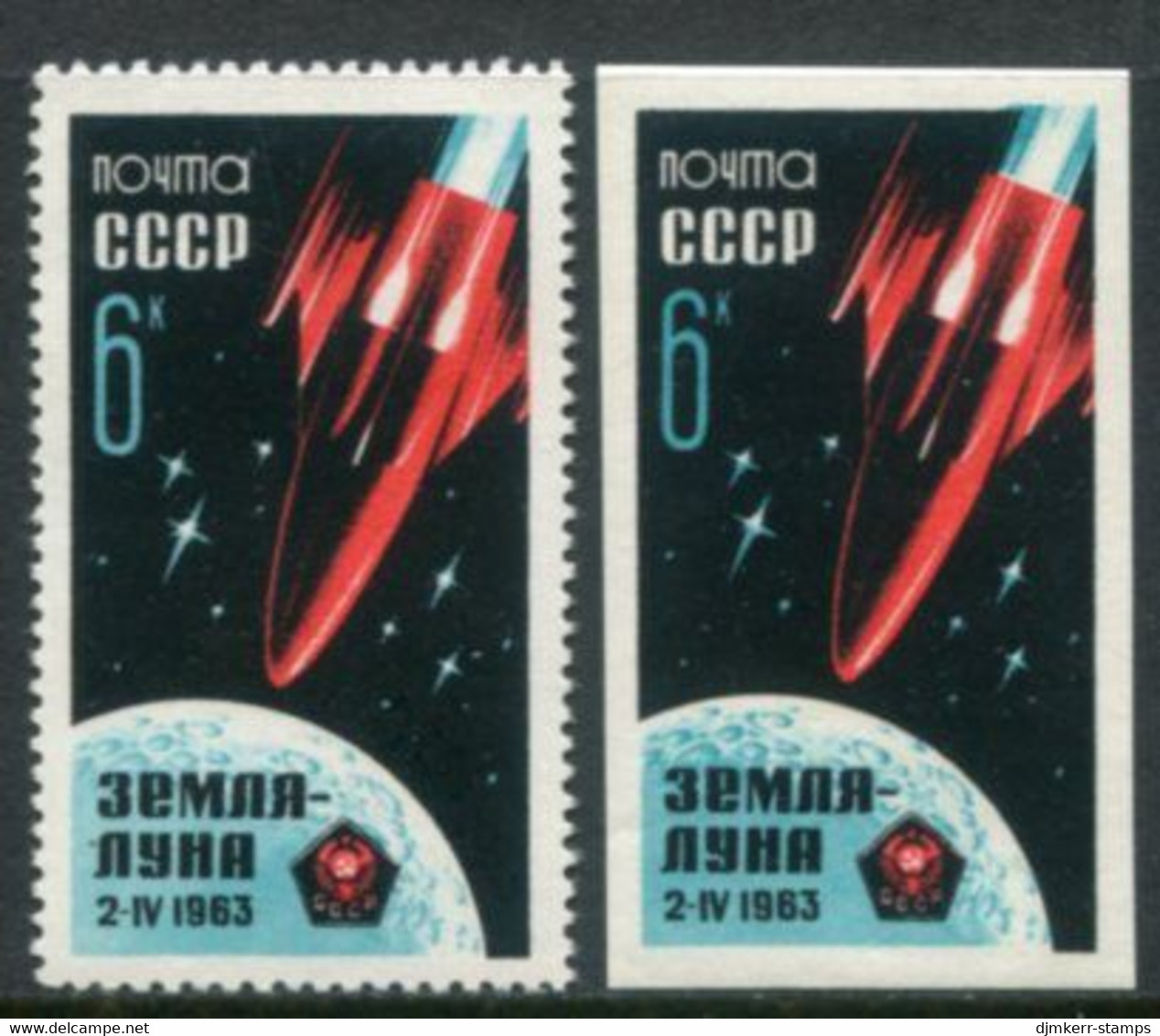 SOVIET UNION 1963 Launch Of Luna 4   MNH / **.  Michel 2743 A+B - Unused Stamps