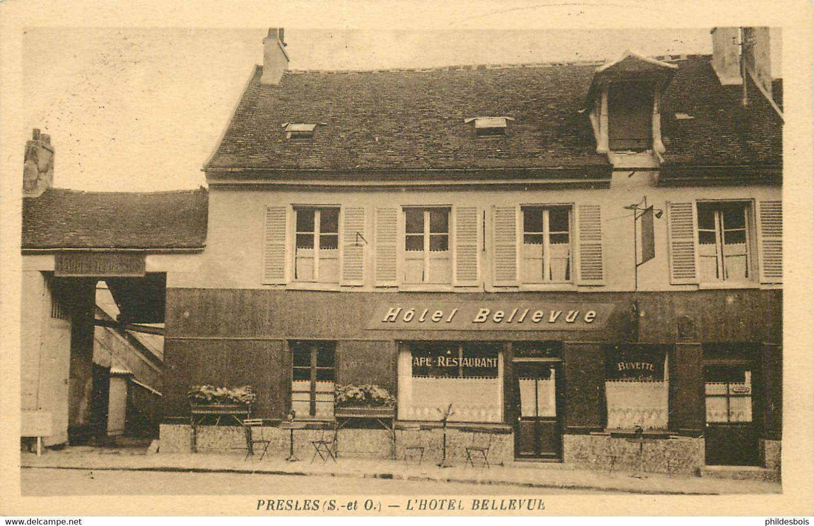 VAL D'OISE  PRESLES  Hotel Bellevue - Presles