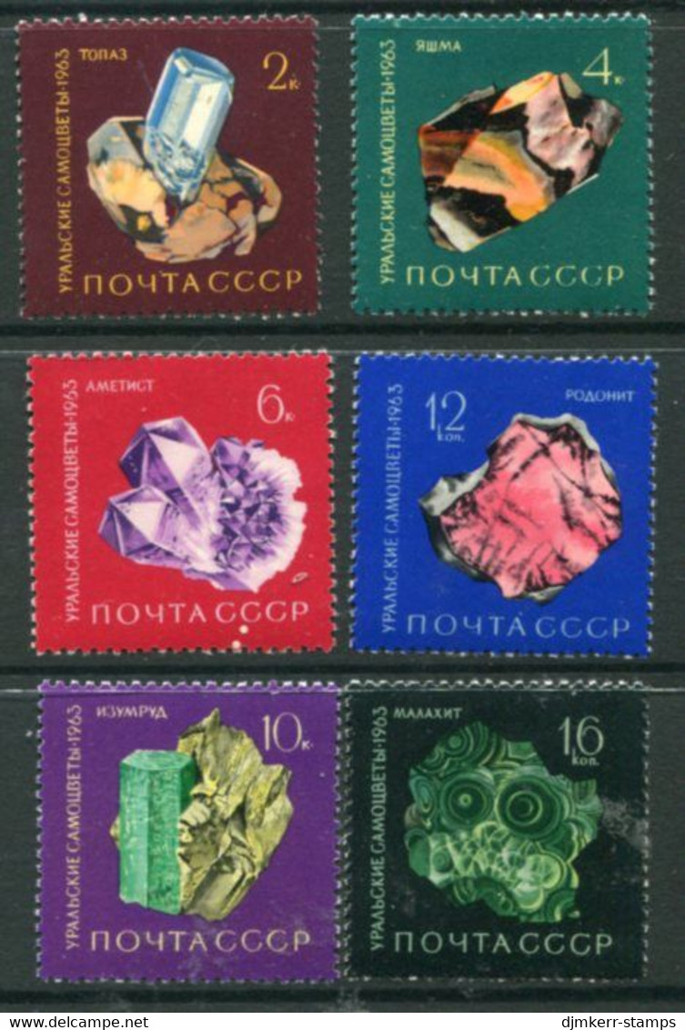 SOVIET UNION 1963 Minerals And Gemstones Of The Urals MNH / **.  Michel 2846-51 - Nuovi
