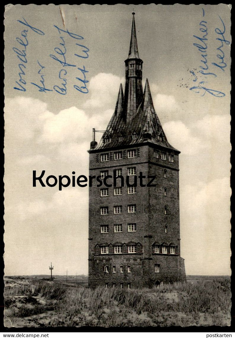 ÄLTERE POSTKARTE INSEL NORDSEEBAD WANGEROOGE JUGENDHERBERGE WESTTURM Turm Tower Tour Ansichtskarte AK Cpa Postcard - Wangerooge