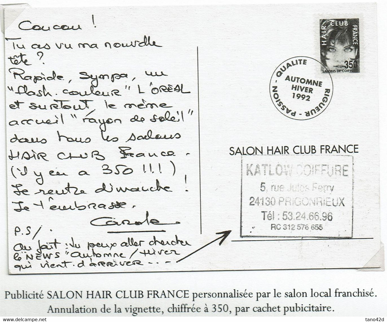 GMZ - PSEUDO PUB SALON HAIR CLUB FRANCE - Enteros Privados