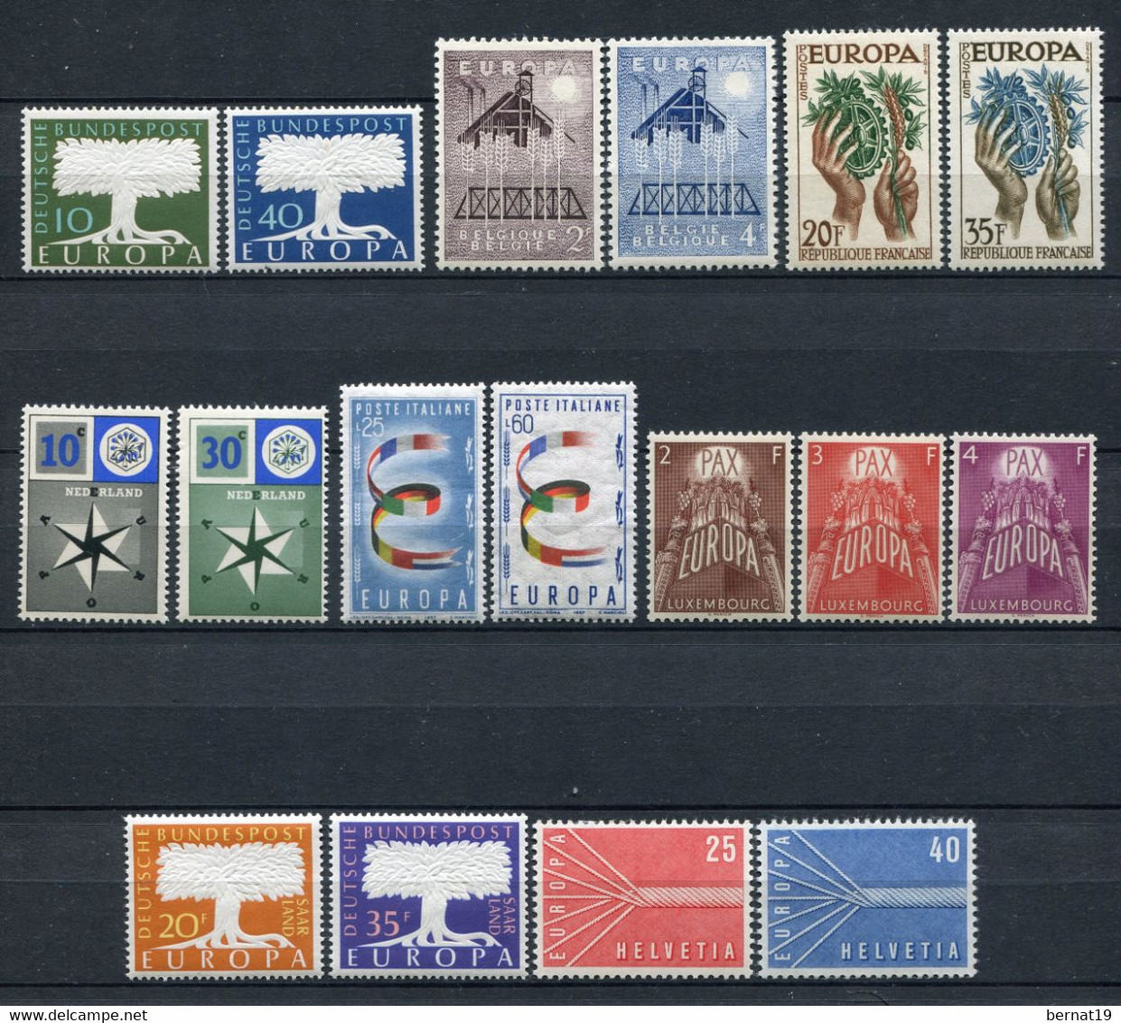 Europa CEPT 1957 Completo ** MNH. - Años Completos