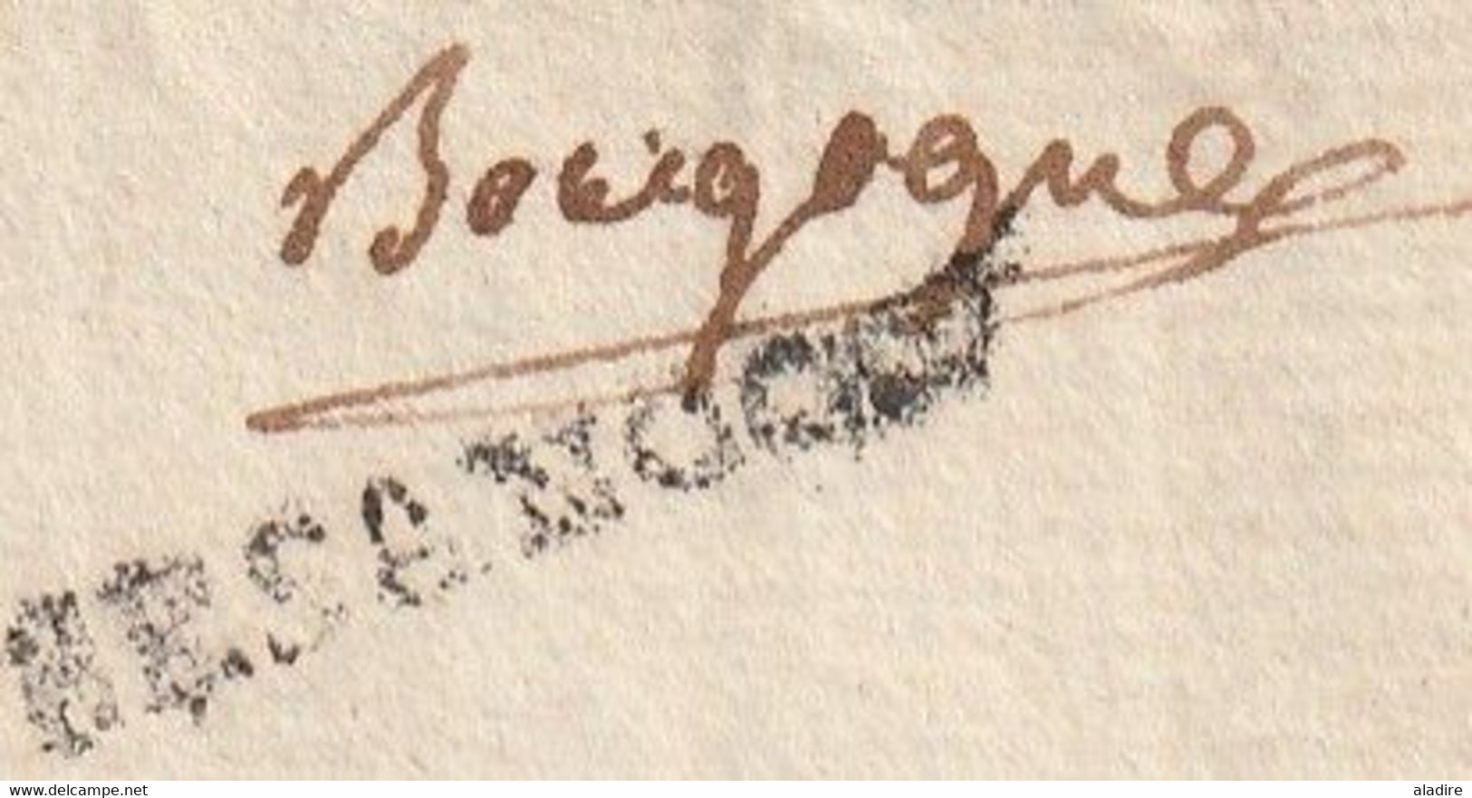 1779  - Marques Postales BESANCON & Bourgogne Manuscrite Sur Lettre Pliée De 3 P Entre Officiers Vers CHALONS Sur SAONE - 1701-1800: Vorläufer XVIII
