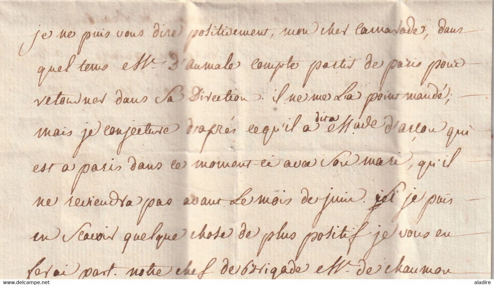 1779  - Marques Postales BESANCON & Bourgogne Manuscrite Sur Lettre Pliée De 3 P Entre Officiers Vers CHALONS Sur SAONE - 1701-1800: Vorläufer XVIII