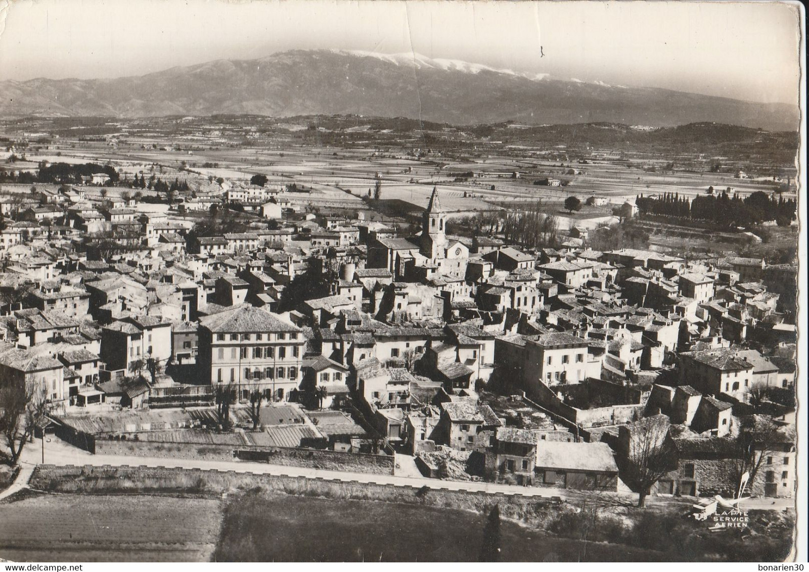 CPSM 84 MAZAN  VUE GENERALE  AERIENNE CHATEAU HOSPICE MONT-VENTOUX - Mazan