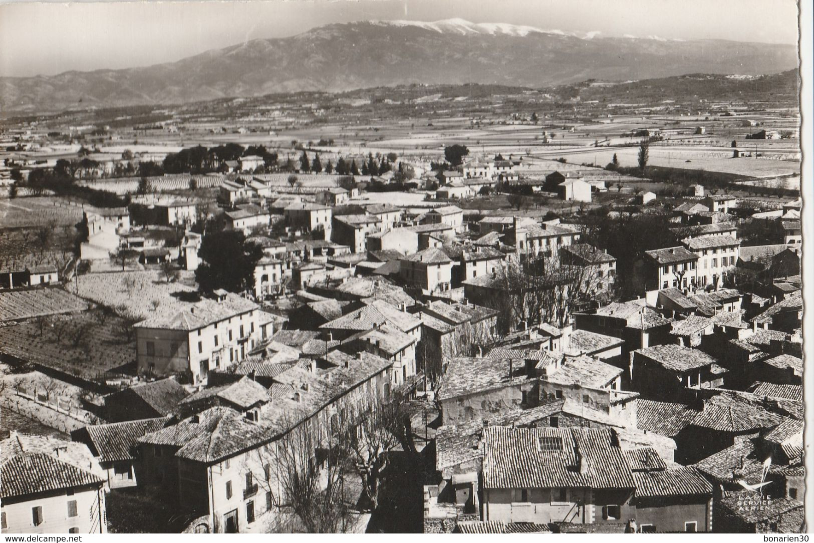 CPSM 84 MAZAN  VUE GENERALE  AERIENNE LE MONT-VENTOUX - Mazan