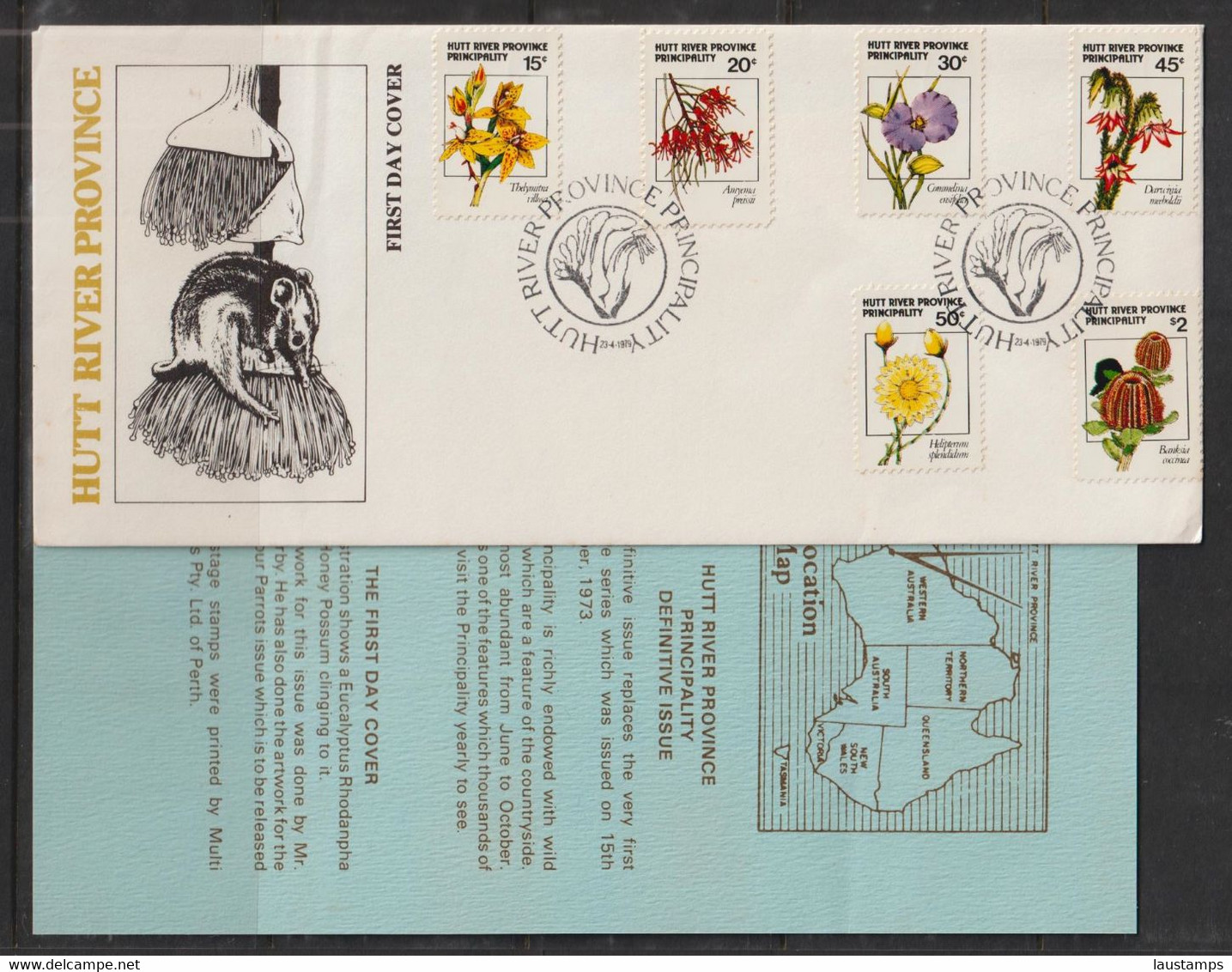 Australia Hutt River Province 1979 Wild Flowers Definitive Issue FDC - Cinderella