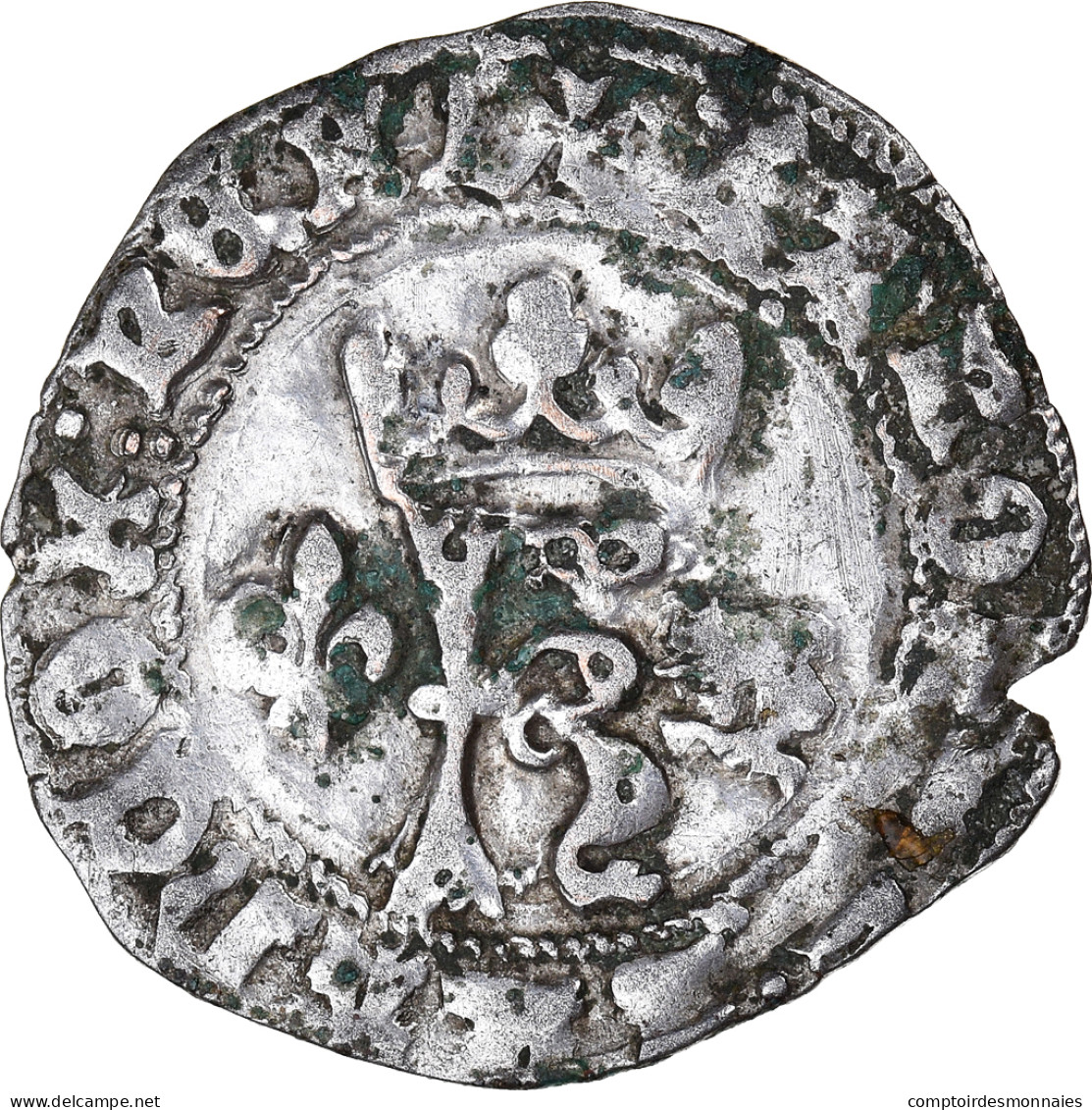 Monnaie, France, Charles VIII, Karolus Or Dizain, Romans, Dauphiné, TB+ - 1483-1498 Charles VIII L'Affable