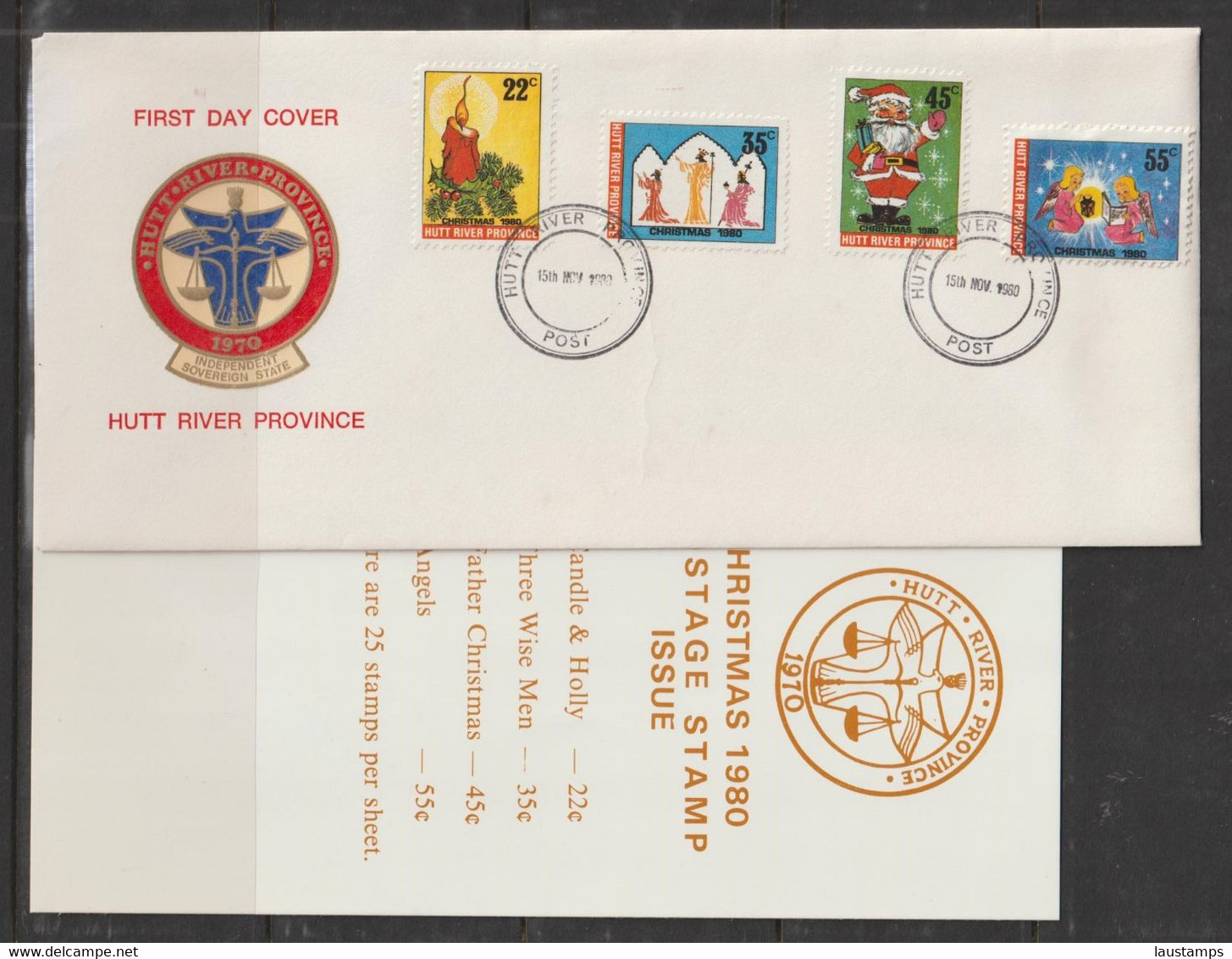 Australia Hutt River Province 1980 Christmas FDC - Cinderellas