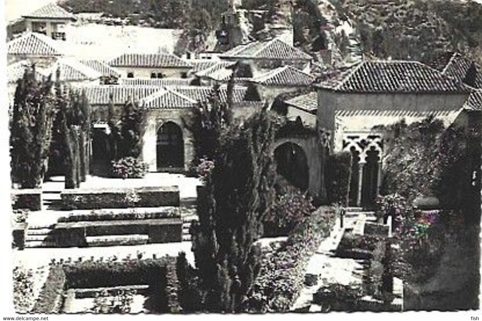 Spain & Marcofilia, Malaga, Palacio, Interior De La Alcazaba, Cordoba A Lisboa 1953 (6) - Málaga