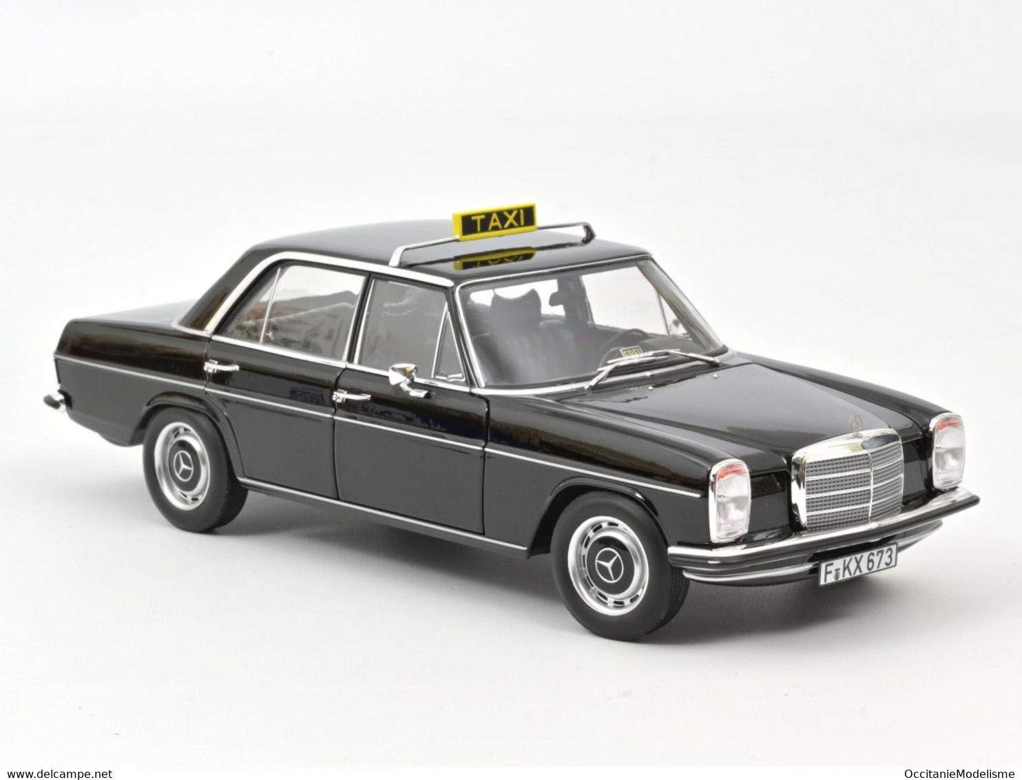 Norev - MERCEDES BENZ 200 1968 Taxi Noir Réf. 183776 Neuf NBO 1/18 - Norev