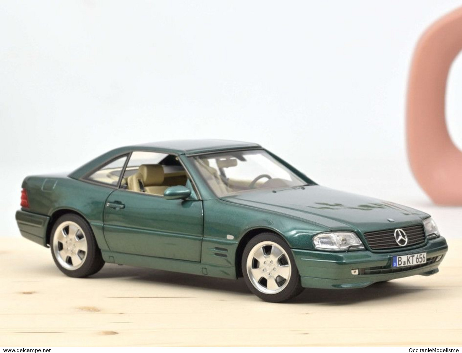 Norev - MERCEDES BENZ SL 500 Cabriolet 1999 Vert Métallisé Réf. 183753 Neuf NBO 1/18 - Norev