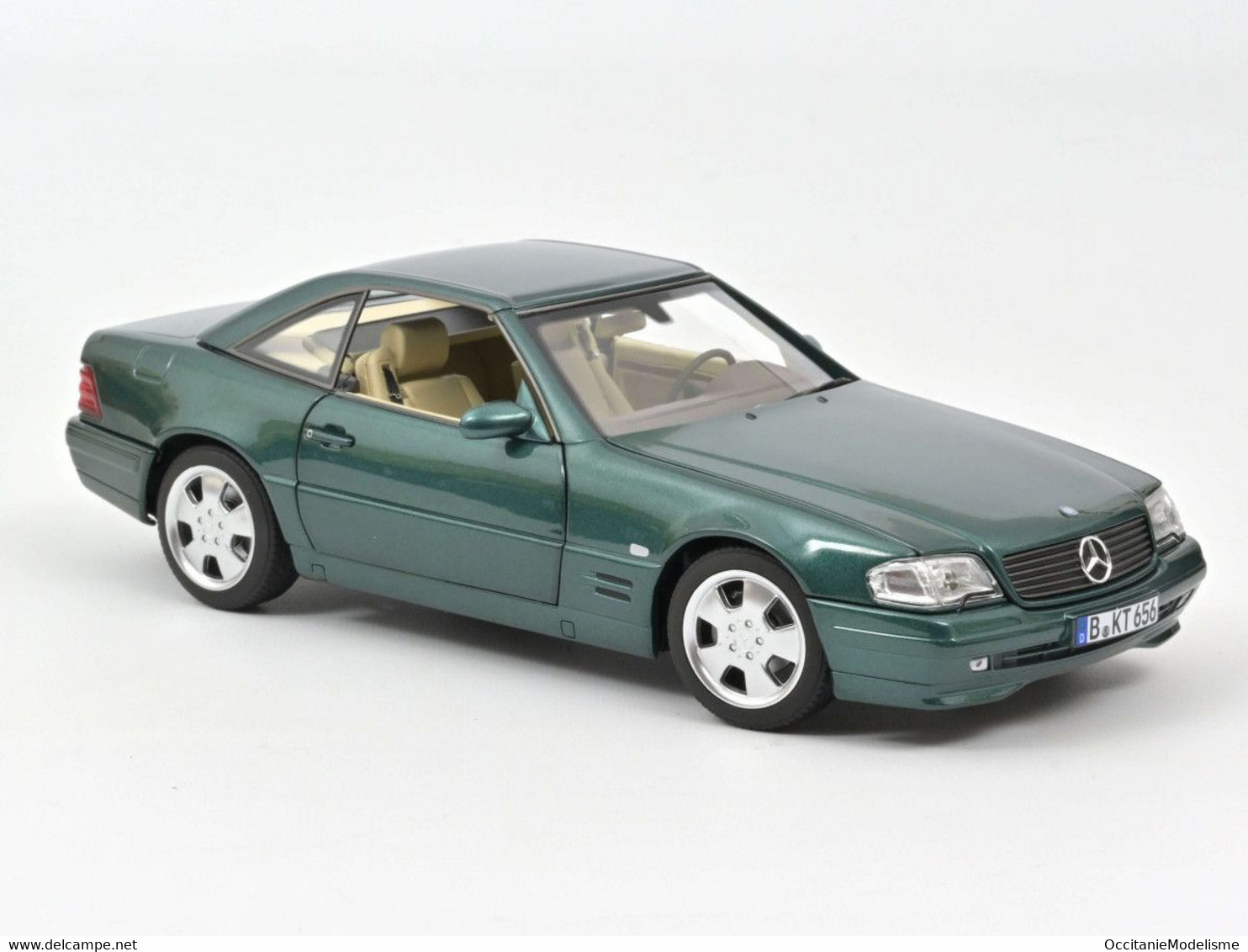 Norev - MERCEDES BENZ SL 500 Cabriolet 1999 Vert Métallisé Réf. 183753 Neuf NBO 1/18 - Norev