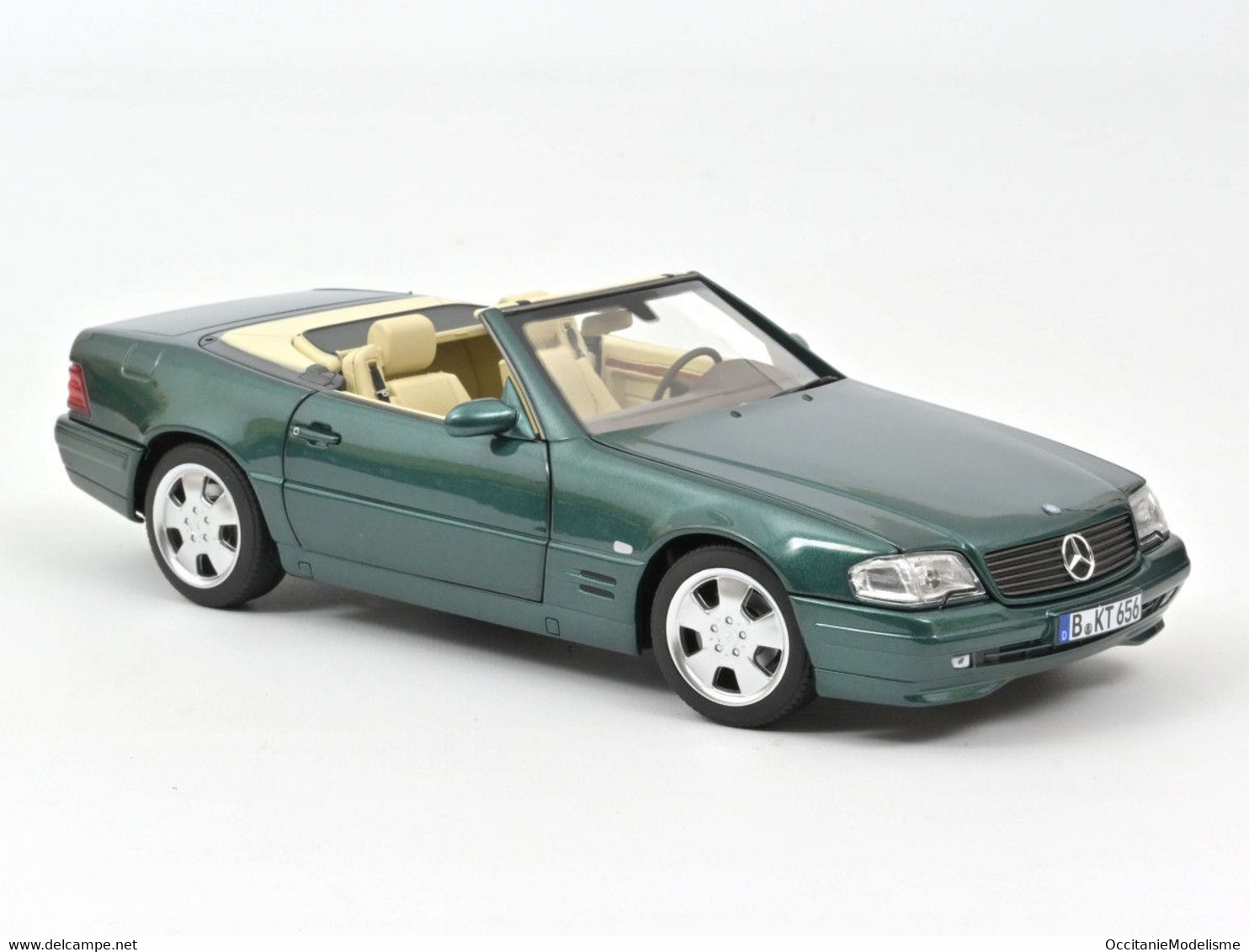 Norev - MERCEDES BENZ SL 500 Cabriolet 1999 Vert Métallisé Réf. 183753 Neuf NBO 1/18 - Norev