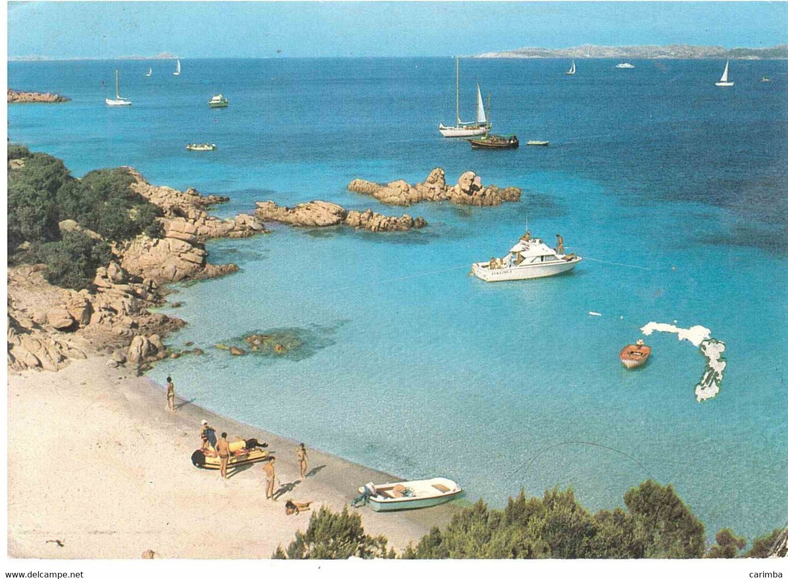 1983 £300 NATALE CARTOLINA LA MADDALENA CALA CONNERI - 1981-90: Storia Postale