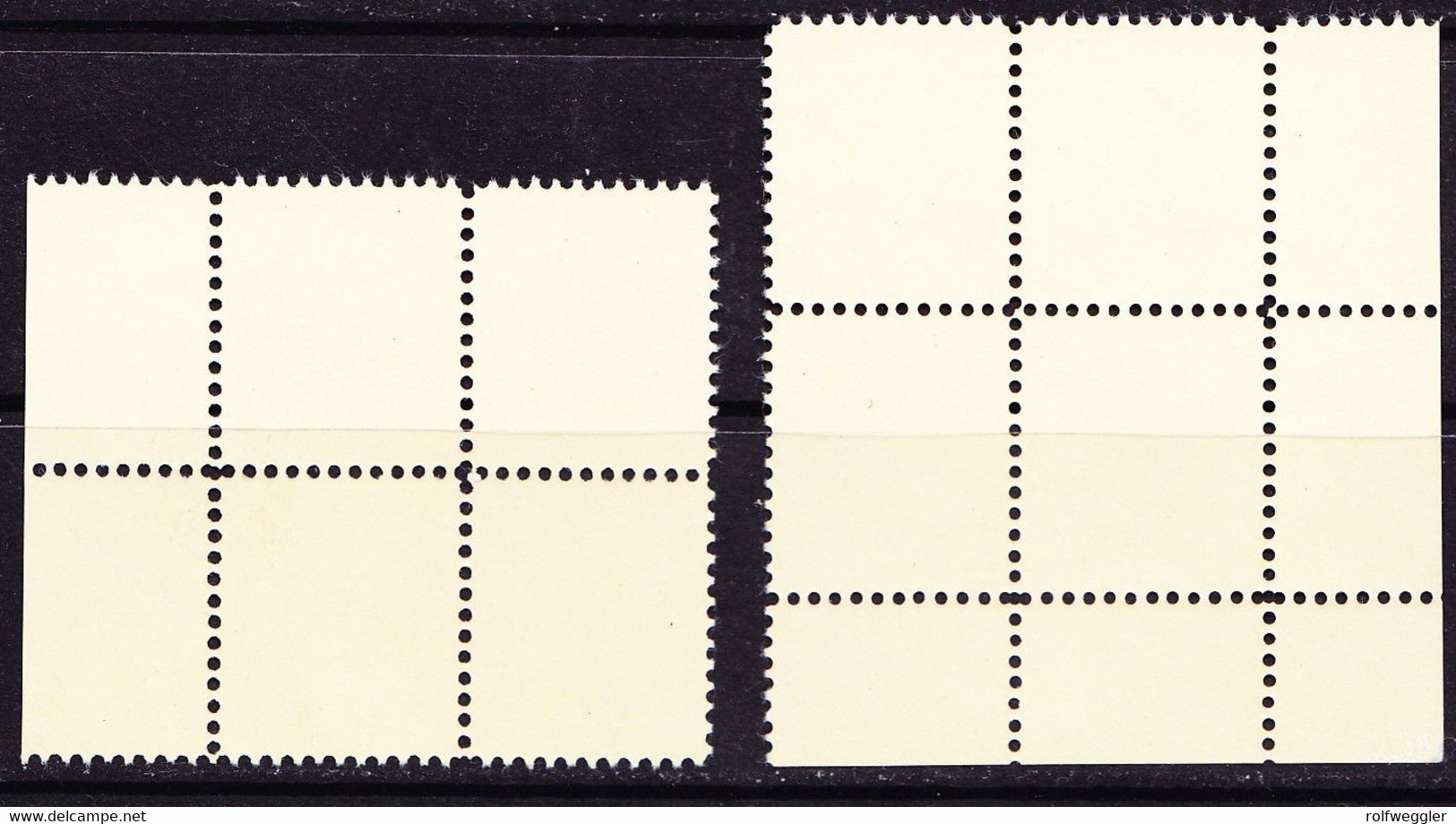 1944 Campione 10 Rp Braun Und 20 Rp Rot Postfrische 4er Blocks, Zähnung 11 1/2, Grosse Löcher - Emissions Locales/autonomes