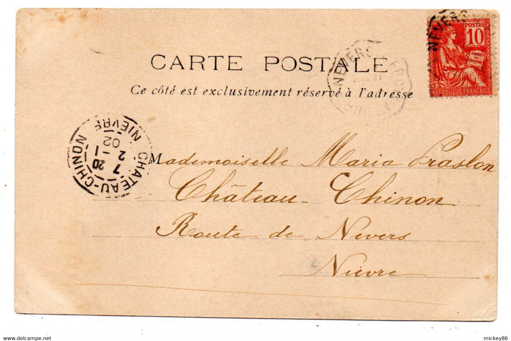 NEVERS --1902-- Place De La Halle --Beau Plan-..( Animée, Attelage D'âne )...carte Précurseur.....à Saisir - Nevers