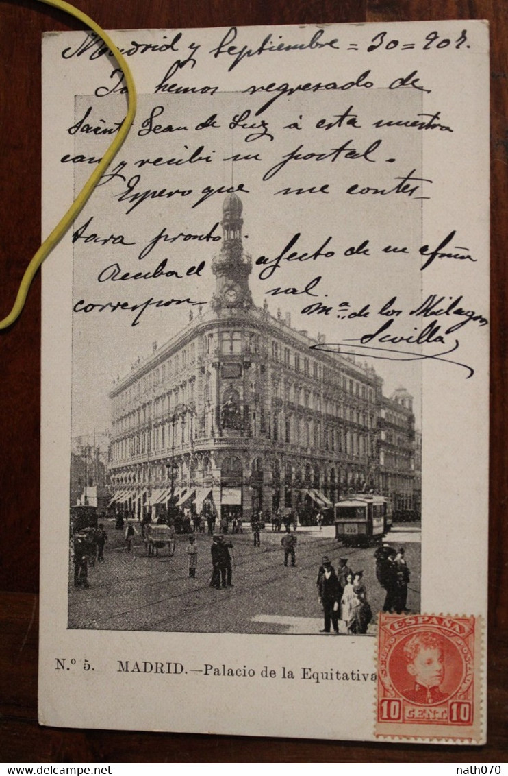 Cpa Ak 1907 Palacio De La Equitativa Madrid Espagne Spana Spain France Bourg La Reine - Madrid