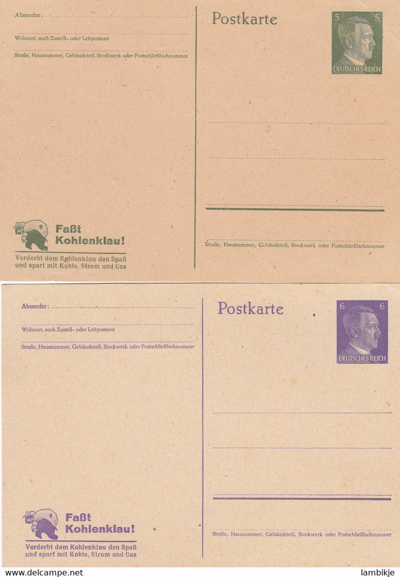 Deutsches Reich Postkarte P311 Und 3121-1 - Sonstige & Ohne Zuordnung