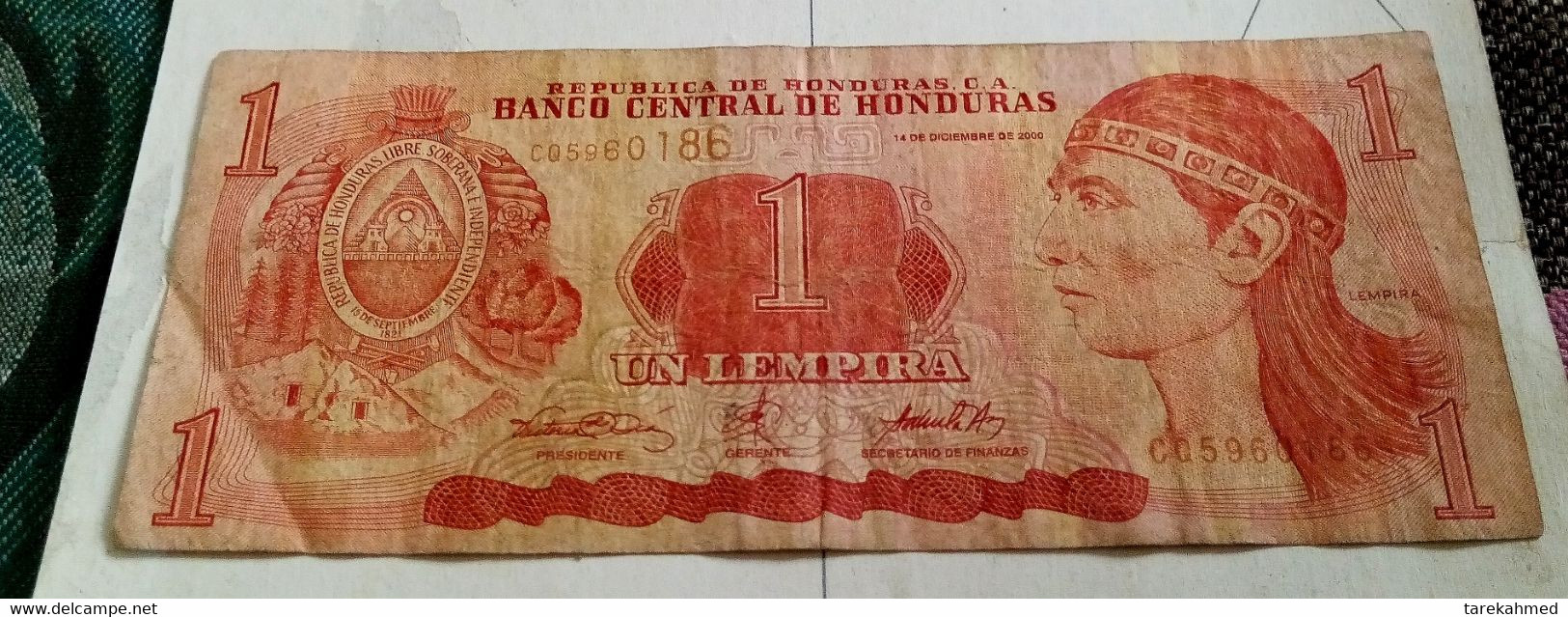 Honduras, 1 Lempira, 2000 , KM:84a, - Honduras