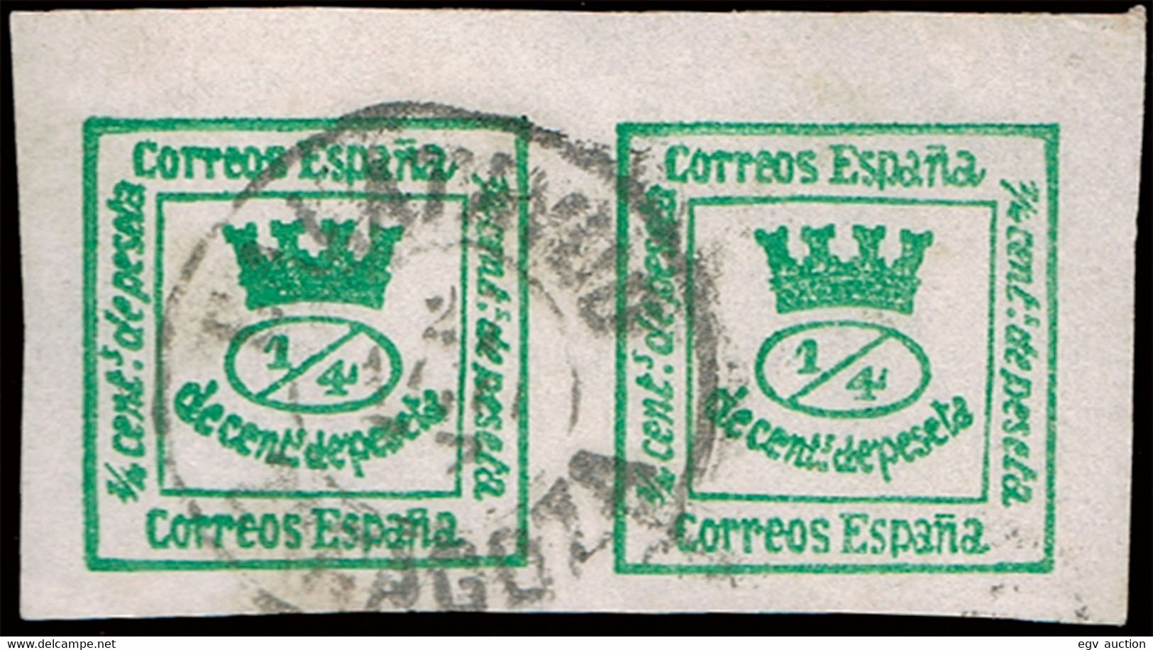 Zaragoza - Edi O 130 (2 Cuartillos) - I República. - Matasello Fechador Tp.II "Calatayud" - Used Stamps