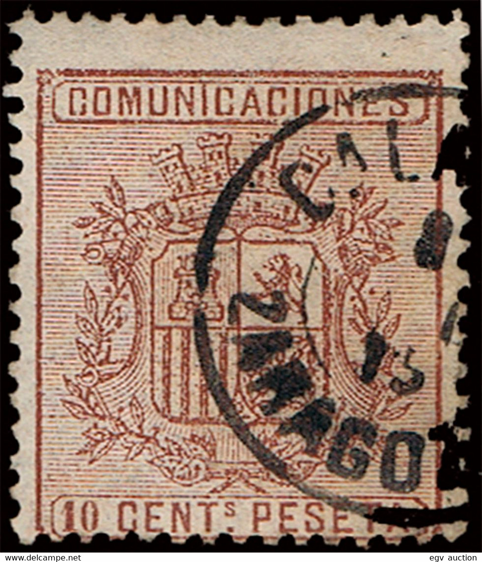 Zaragoza - Edi O 153 - I República. 10cts. - Matasello Fechador Tp.II "Calatayud" - Used Stamps