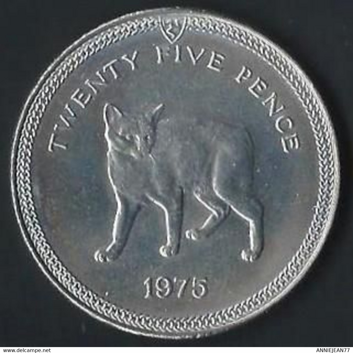 ILE DE MAN - 25 PENCE 1975 - CHAT - SUP - Isle Of Man