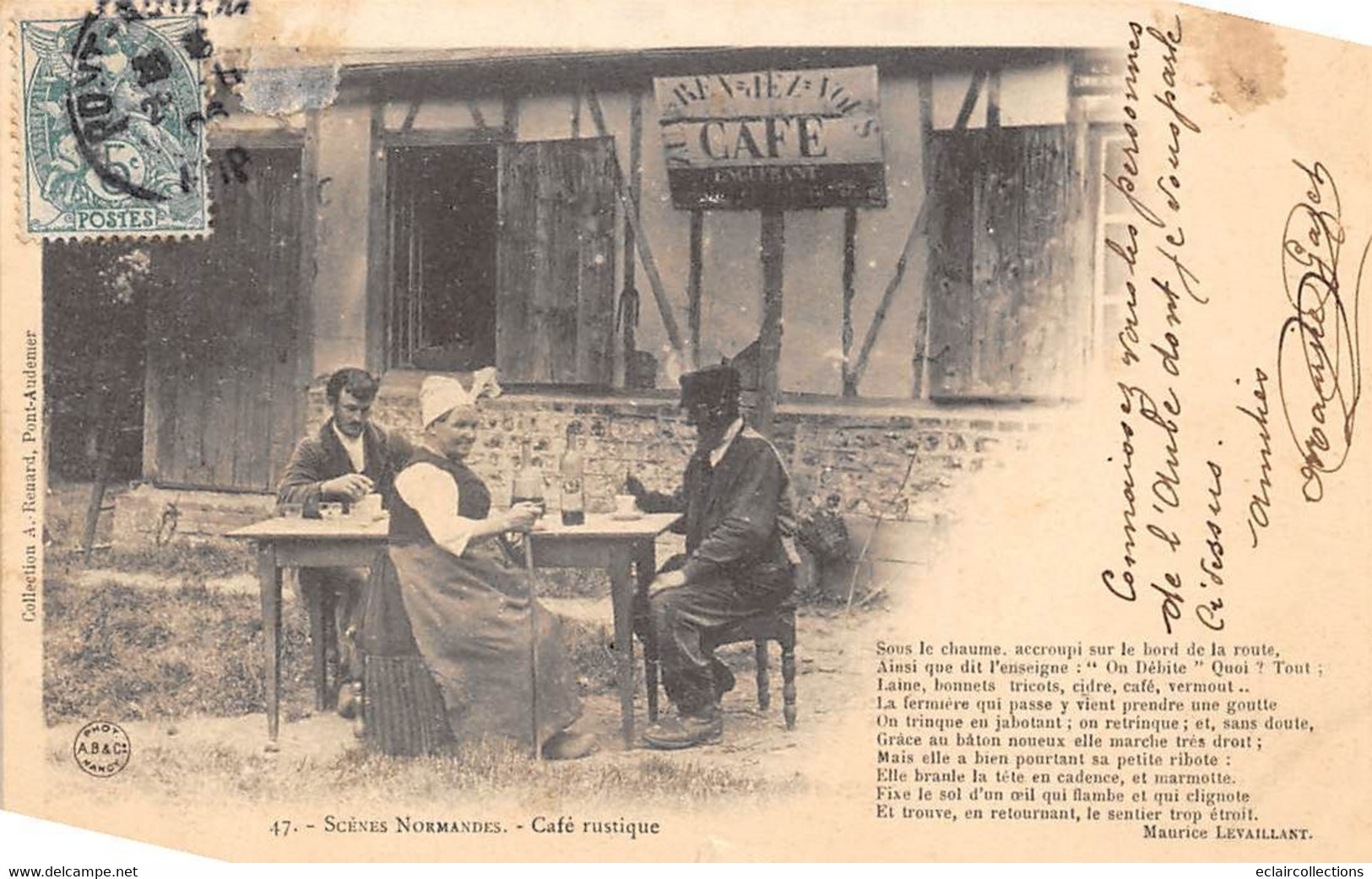 Divers  Non Classé.   14         Scène  Normande.  Café Rustique           (voir Scan) - Otros & Sin Clasificación