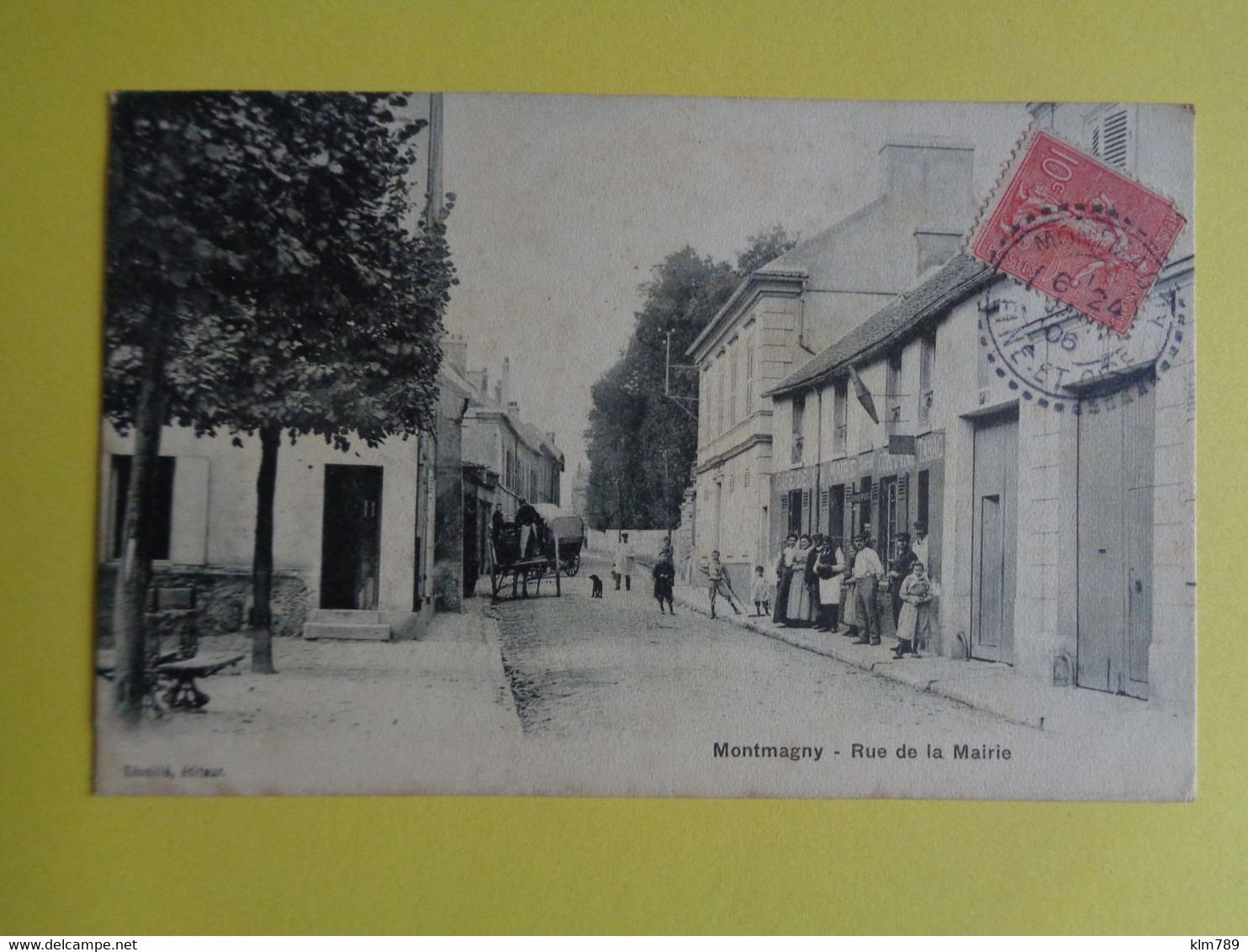 95 - Val D'Oise - Montmagny - Rue De La Mairie - Café - Attelage  - Animée   - Réf . Kmn. - Montmagny