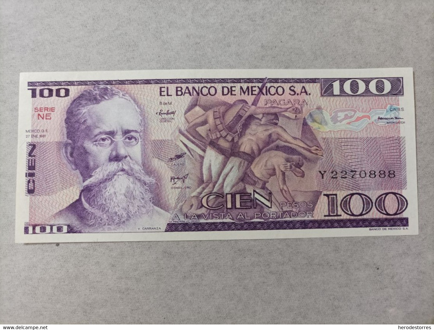 Billete De México De 100 Pesos, Año 1981, UNC - Mexico
