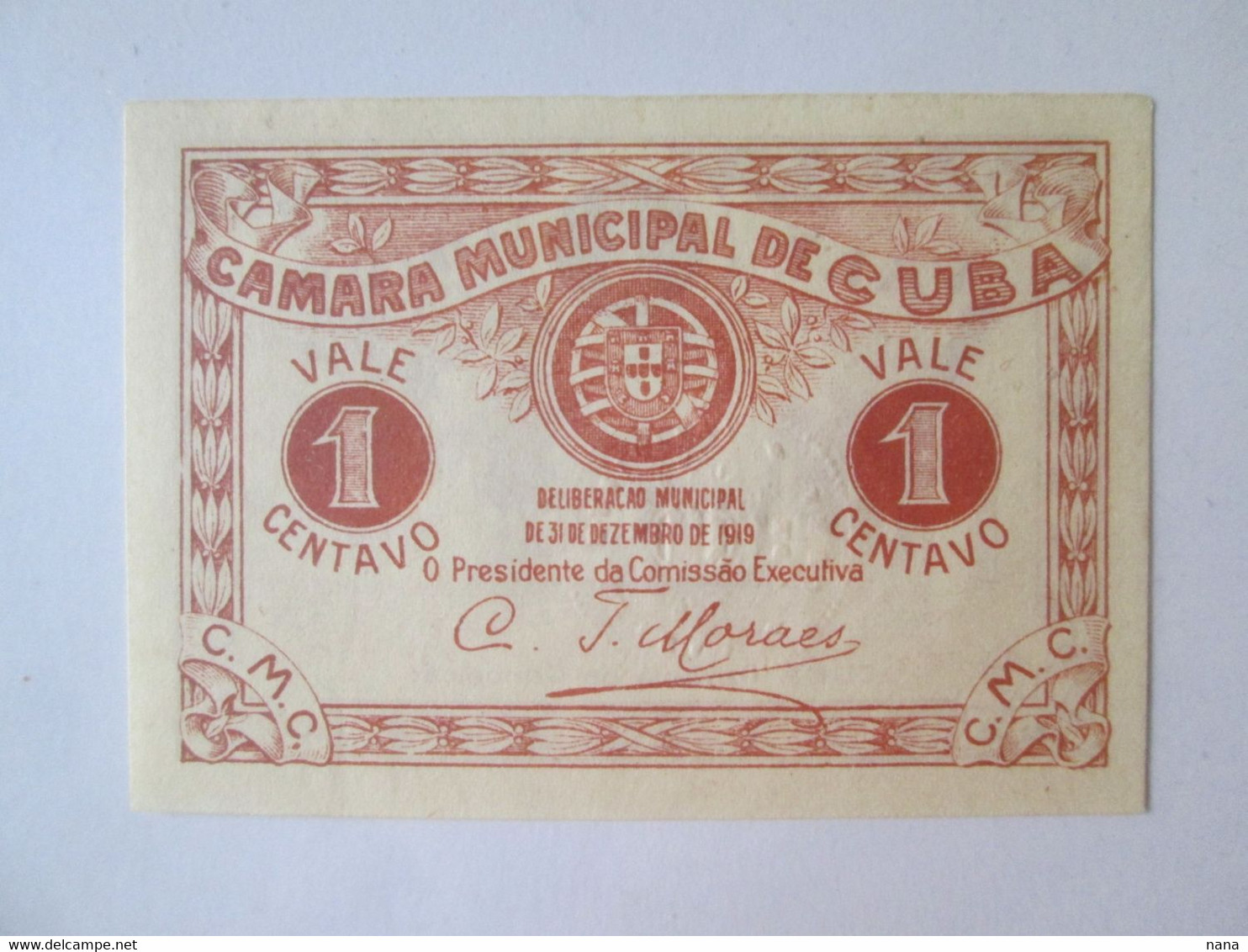 Cuba 1 Centavo 1919 Argent D'urgence/emergency Money - Cuba