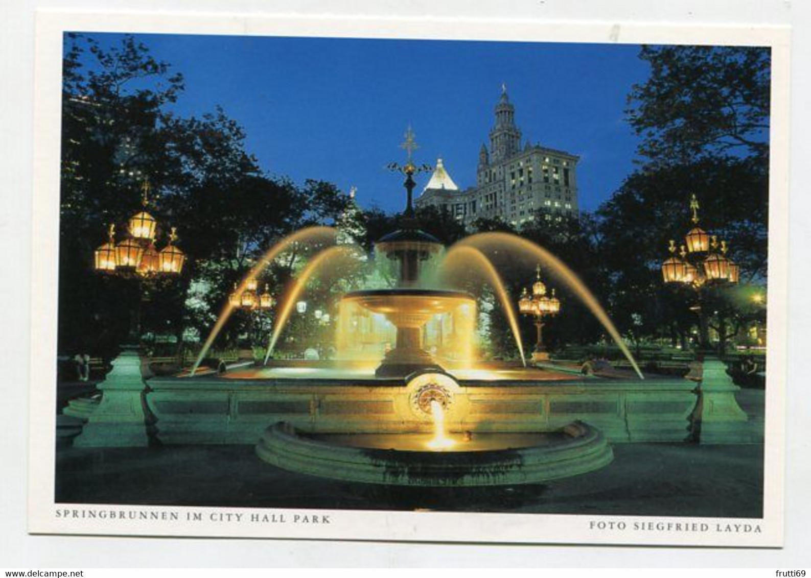 AK 074659 USA - New York City - Springbrunnen Im City Hall Park - Parken & Tuinen