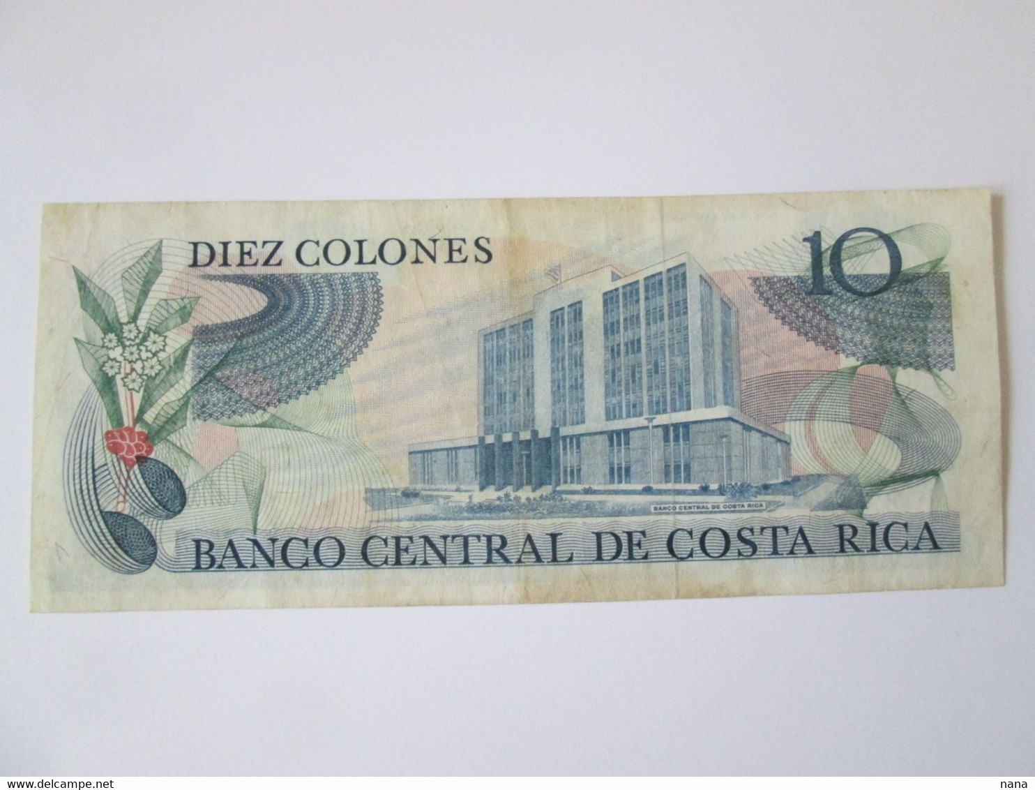 Costa Rica 10 Colones Annee Rare 1974 Billet De Banque/Banknote 10 Colones 1974 Rare Year - Costa Rica