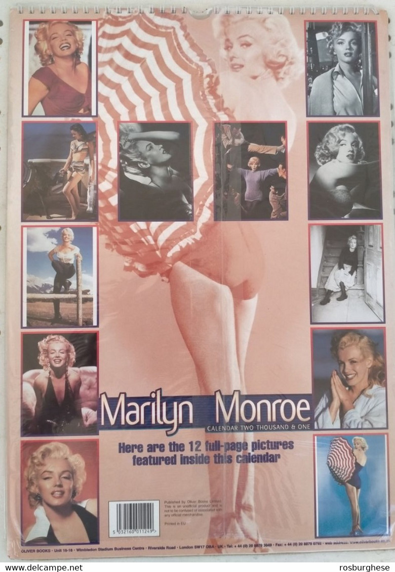 Calendario Marilyn Monroe 12 Pagine Anno 2000 SIGILLATO - Grand Format : 2001-...