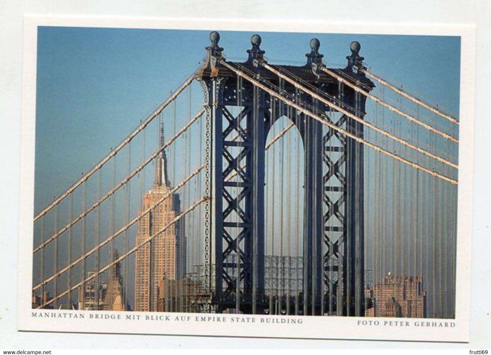 AK 074667 USA - New York City - Manhattan Bridge Mit Blick Auf Empire State Building - Bruggen En Tunnels