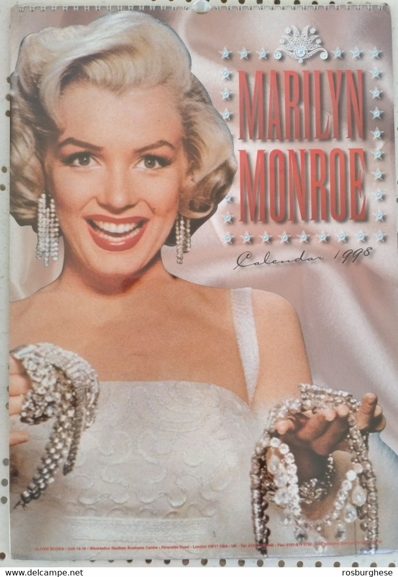 Calendario Marilyn Monroe 12 Pagine Anno 1998 SIGILLATO - Grand Format : 2001-...