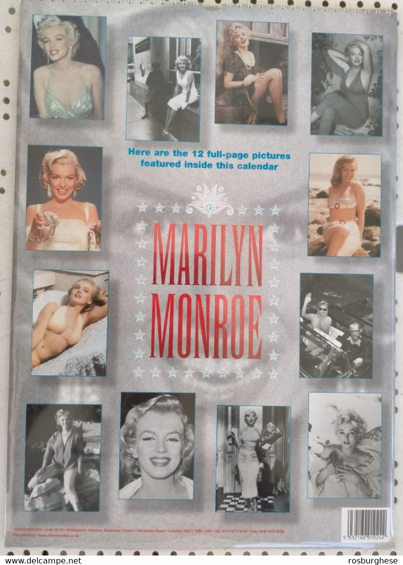 Calendario Marilyn Monroe 12 Pagine Anno 1998 SIGILLATO - Grand Format : 2001-...