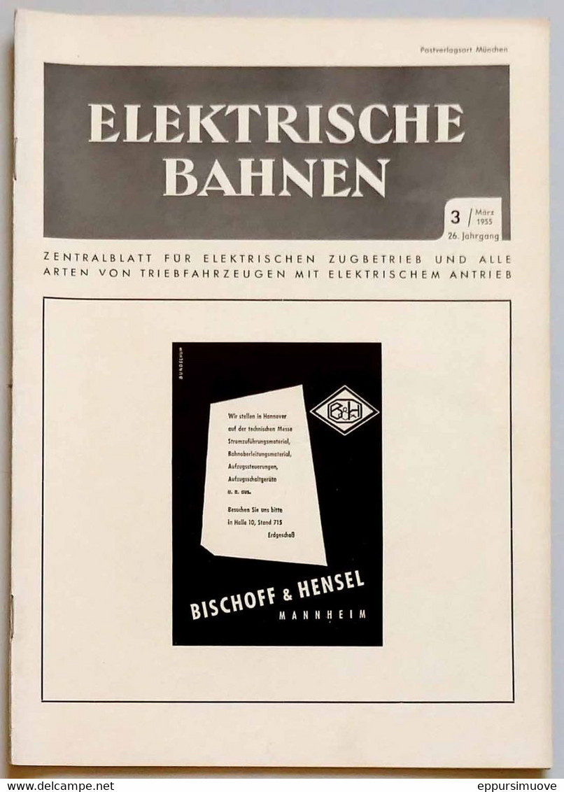 ELEKTRISCHE BAHNEN N°3 - 1955 - Automobile & Transport