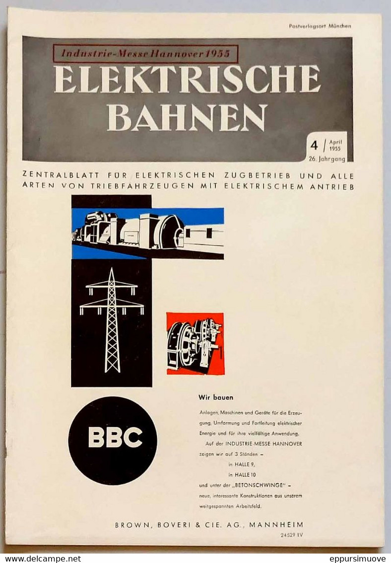 ELEKTRISCHE BAHNEN N°4 - 1955 - Auto & Verkehr