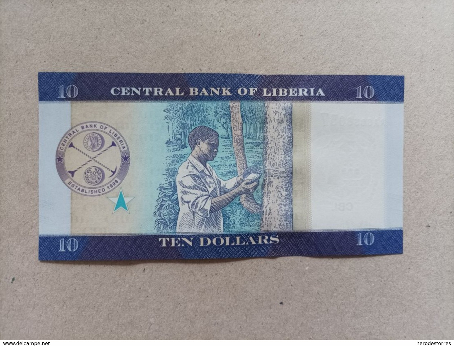 Billete De Liberia De 10 Dólares, Año 2016, Serie AA, UNC - Liberia