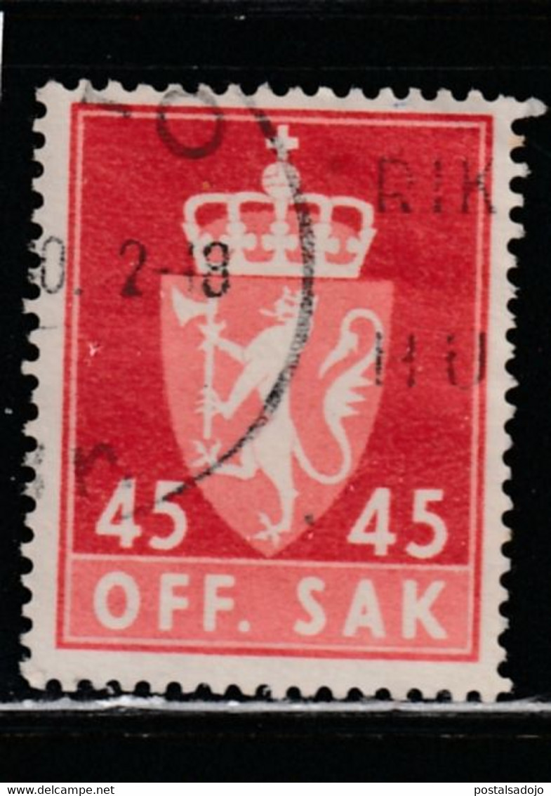 NORVÈGE 364 // YVERT 75A (SERVICE) // 1955-76 - Fiscales