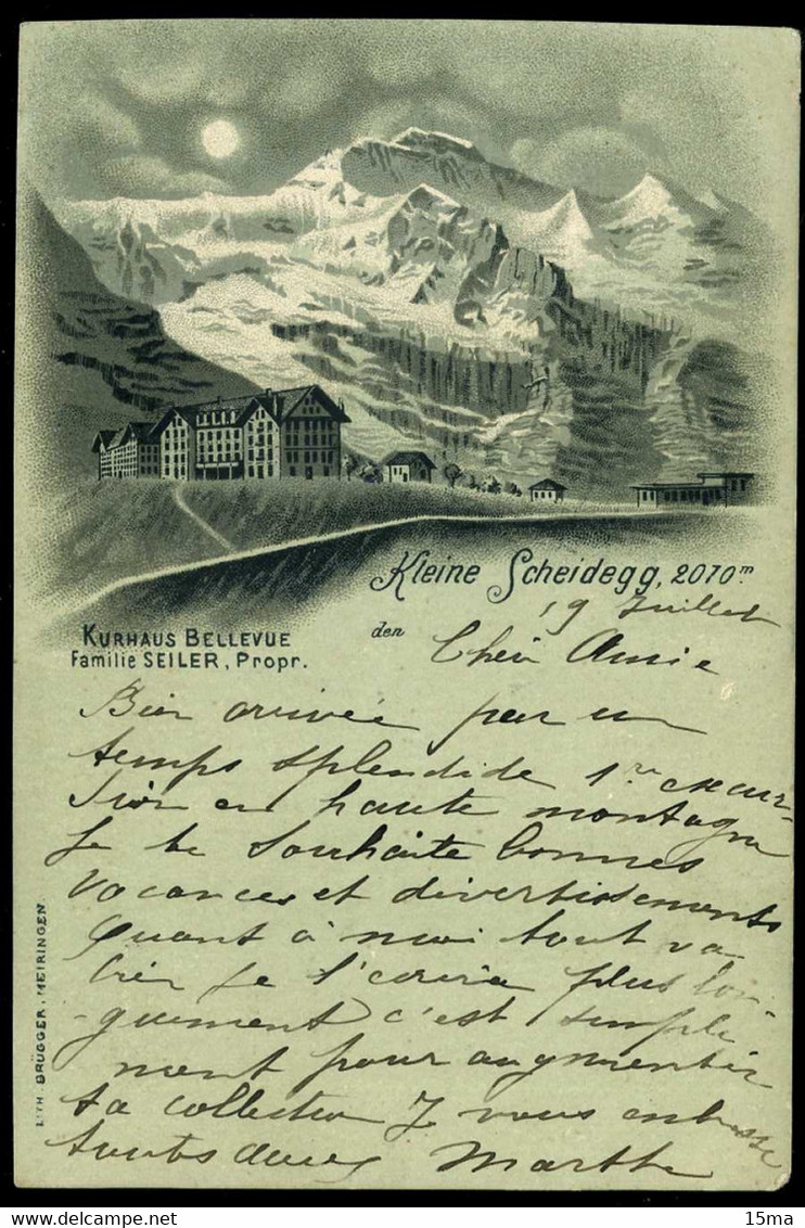 Kleine Scheidegg Kurhaus Bellevue Familie Seiler Brugger 1901 - Brügg