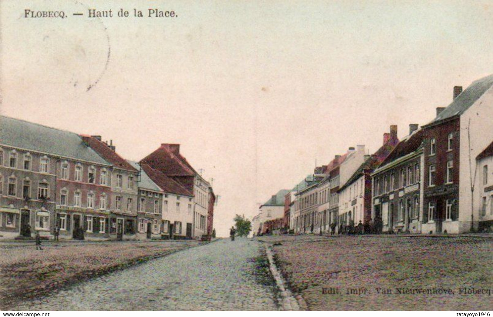 Flobecq Haut De La Place Carte Colorisée  Voyagé En 1913 - Vloesberg