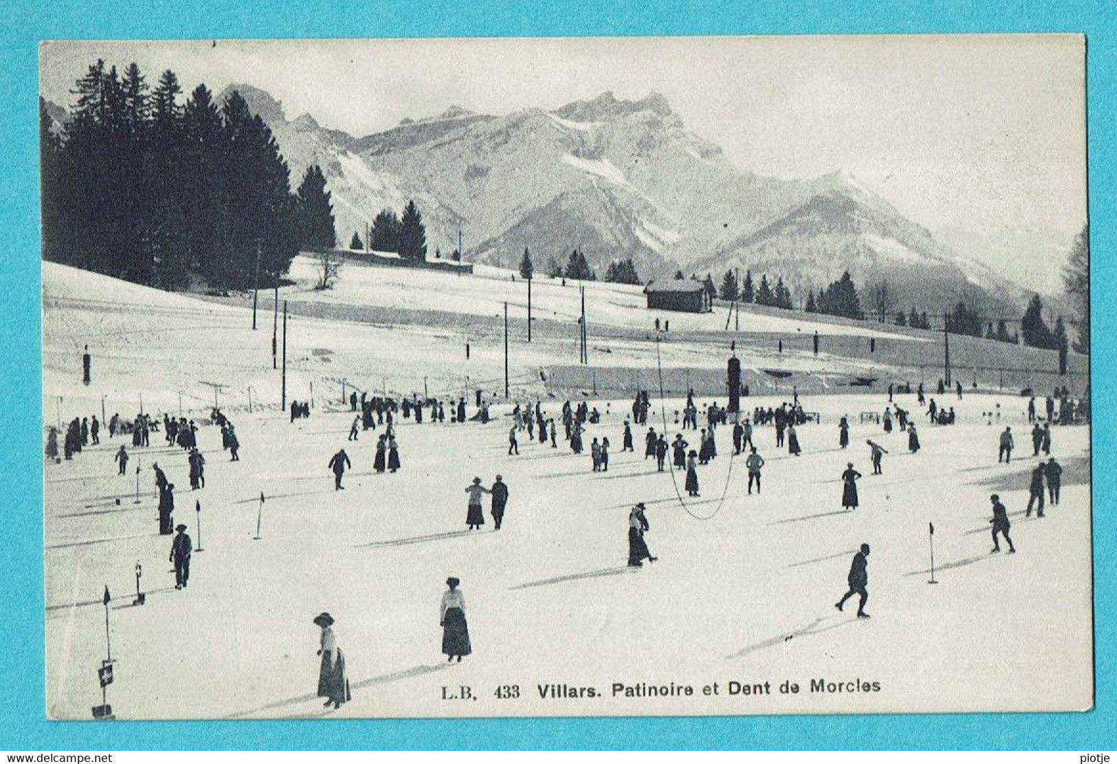 * Villars (Vaud - Suisse) * (L.B. 433) Patinoire Et Dent De Morcles, Schaatsen, Patinage, Animée, Montagne - Morcles