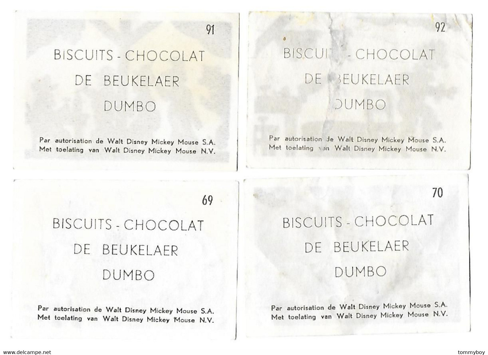 13 Chromo's Biscuits-Chocolat De Beukelaer, Dumbo (card Nr 1 Has Damage, Tear Right) - De Beukelaer