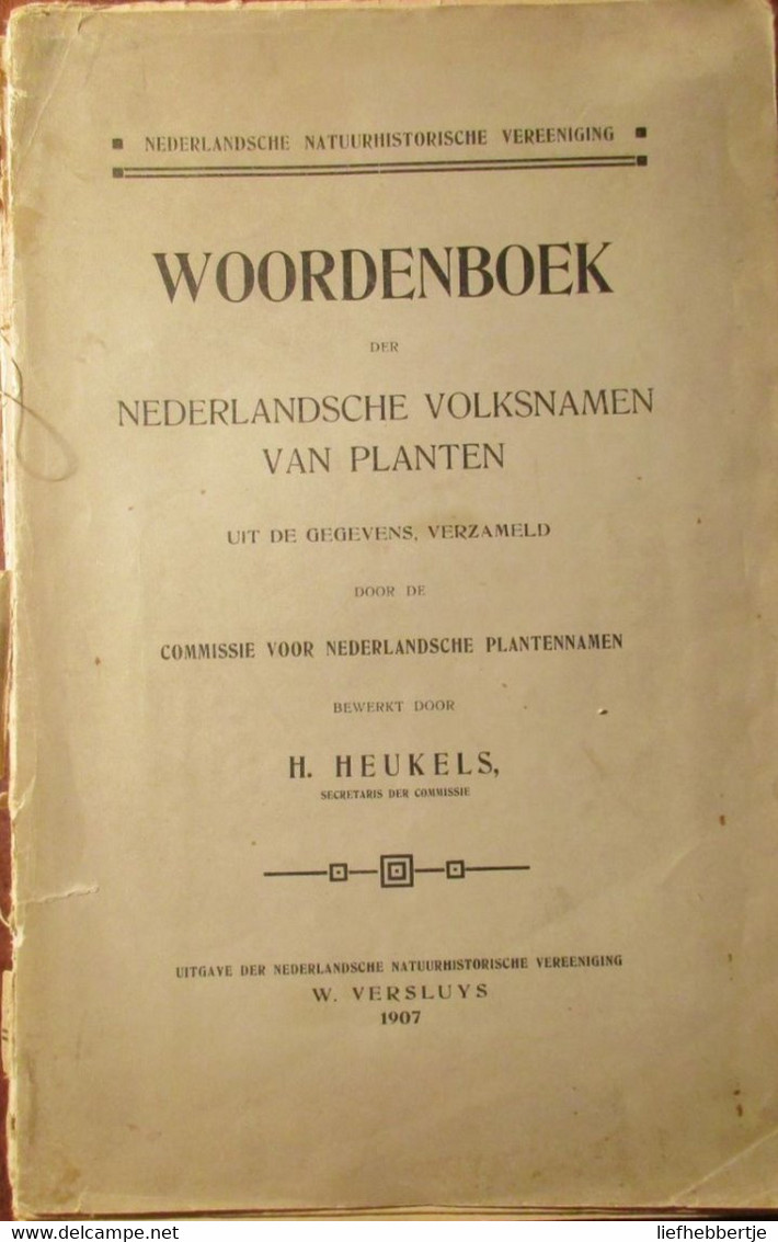 Woordenboek Der Nederlandsche Volksnamen Van Planten - 1907 - Plantennamen Kruiden ... - Oud