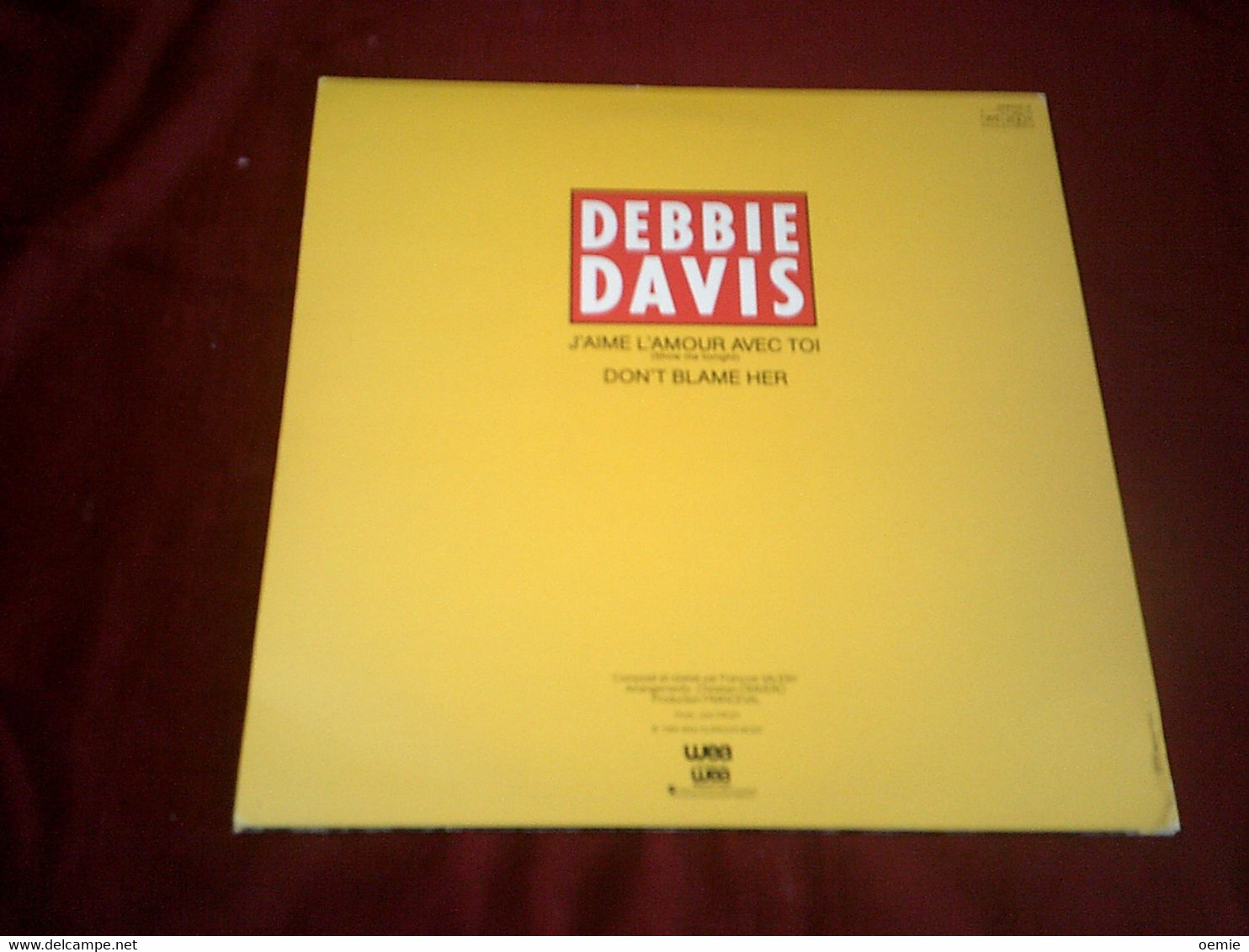 DEBBIE DAVIS  °  J' AIME L' AMOUR AVEC TOI - 45 T - Maxi-Single