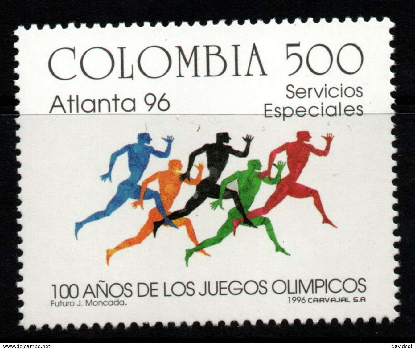 14- KOLUMBIEN - 1996 - MI#:2015 -MNH- 100 YEARS OF THE OLYMPIC GAMES – ATLANTA'96 - SPORTS - Colombia
